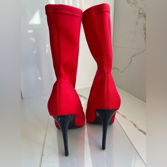 Call It Spring Hailassi red ankle sock booties - Picture 4 of 6